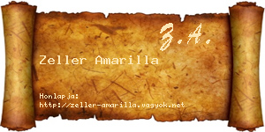 Zeller Amarilla névjegykártya
